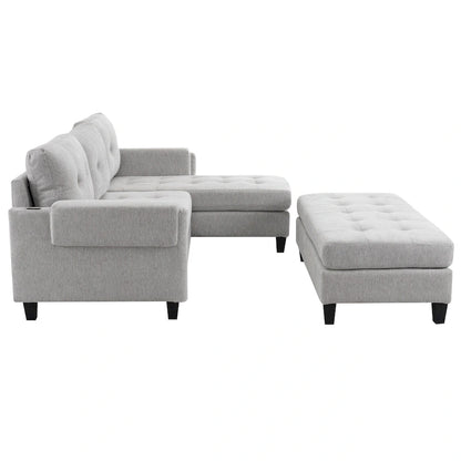 83.4inch L-shaped Sofa Sectional Couch Sofa Bed