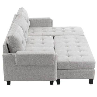 83.4inch L-shaped Sofa Sectional Couch Sofa Bed