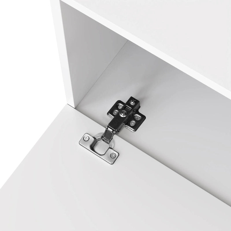 TV Stand with 2 Cabinets and Open Storage Compartment