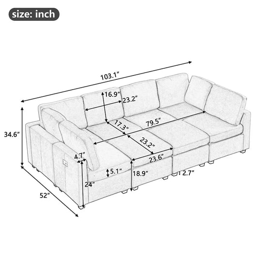 103  Sectional Sofa