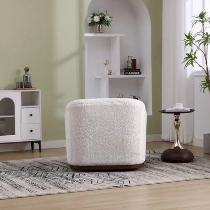 Swivel Barrel Chair, Comfy Round Accent Sofa Chair for Living Room, 360 Degree Swivel Barrel Club Chair