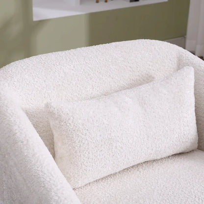 Swivel Barrel Chair, Comfy Round Accent Sofa Chair for Living Room, 360 Degree Swivel Barrel Club Chair