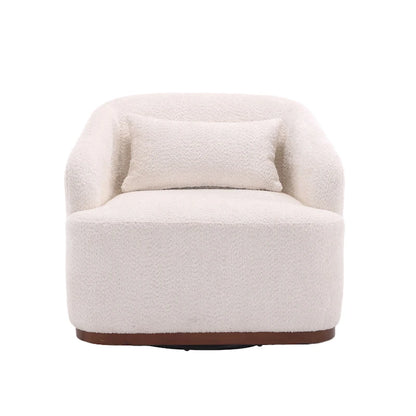 Swivel Barrel Chair, Comfy Round Accent Sofa Chair for Living Room, 360 Degree Swivel Barrel Club Chair