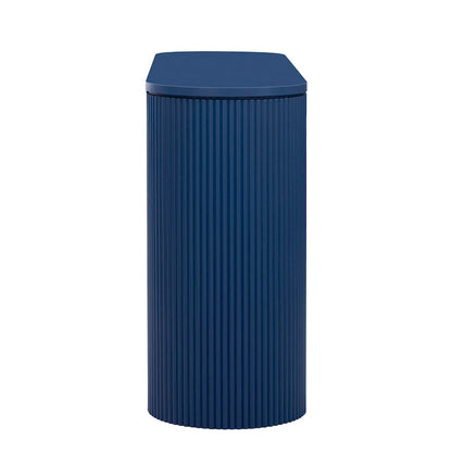 Curved Design Console Table with Unique Vertical Stripe Design ,Suitable for Living Room,Study and Entrance