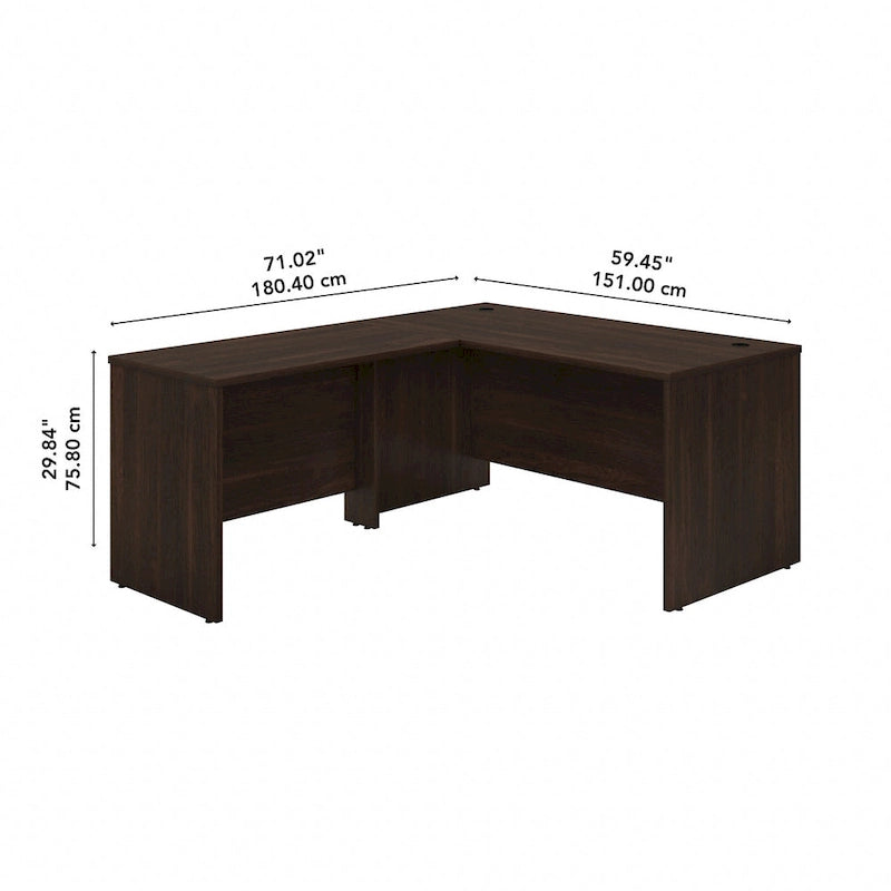 Scrivania a L Studio C da 60W con allungo da 42W di Bush Business Furniture