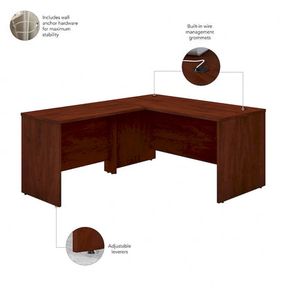 Scrivania a L Studio C da 60W con allungo da 42W di Bush Business Furniture