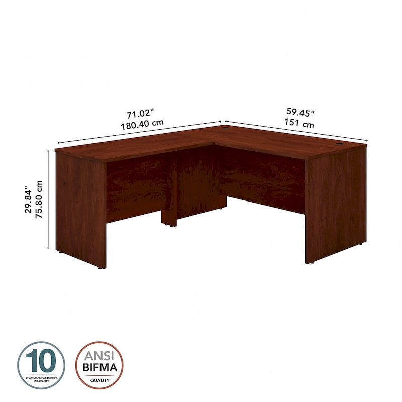 Scrivania a L Studio C da 60W con allungo da 42W di Bush Business Furniture