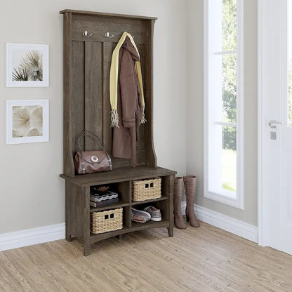 Salinas Hall Tree with Shoe Storage Bench by Bush Furniture