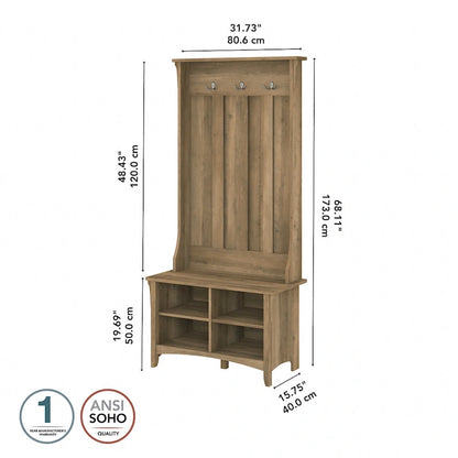 Salinas Hall Tree with Shoe Storage Bench by Bush Furniture