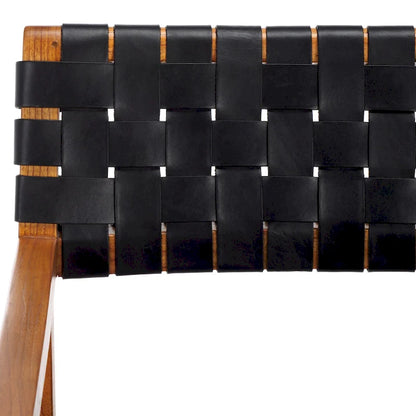 SAFAVIEH Gerda Woven Leather Dining Room Chair - 22.1  W x 20.9  L x 31.9  H - 22Wx21Dx32H