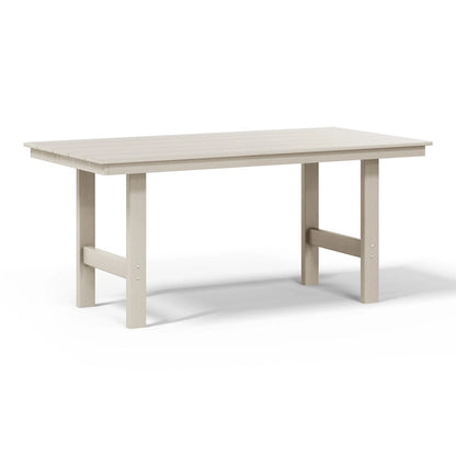 Set da pranzo Polytrends Shoreside da 6 pezzi con sedia e panca