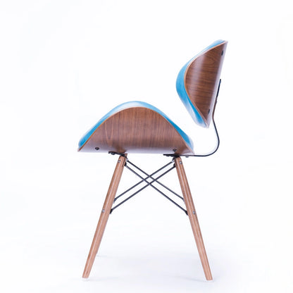 Corvus Madonna Mid-century Teal Accent Chair