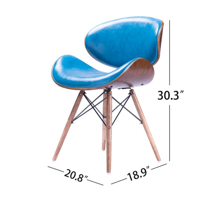 Corvus Madonna Mid-century Teal Accent Chair