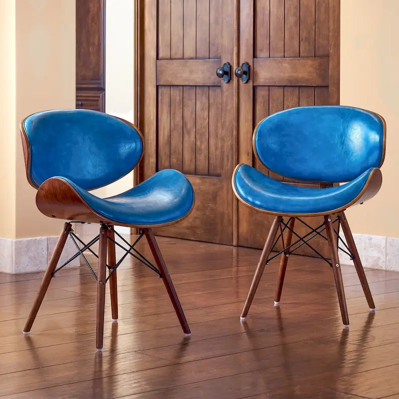 Corvus Madonna Mid-century Teal Accent Chair