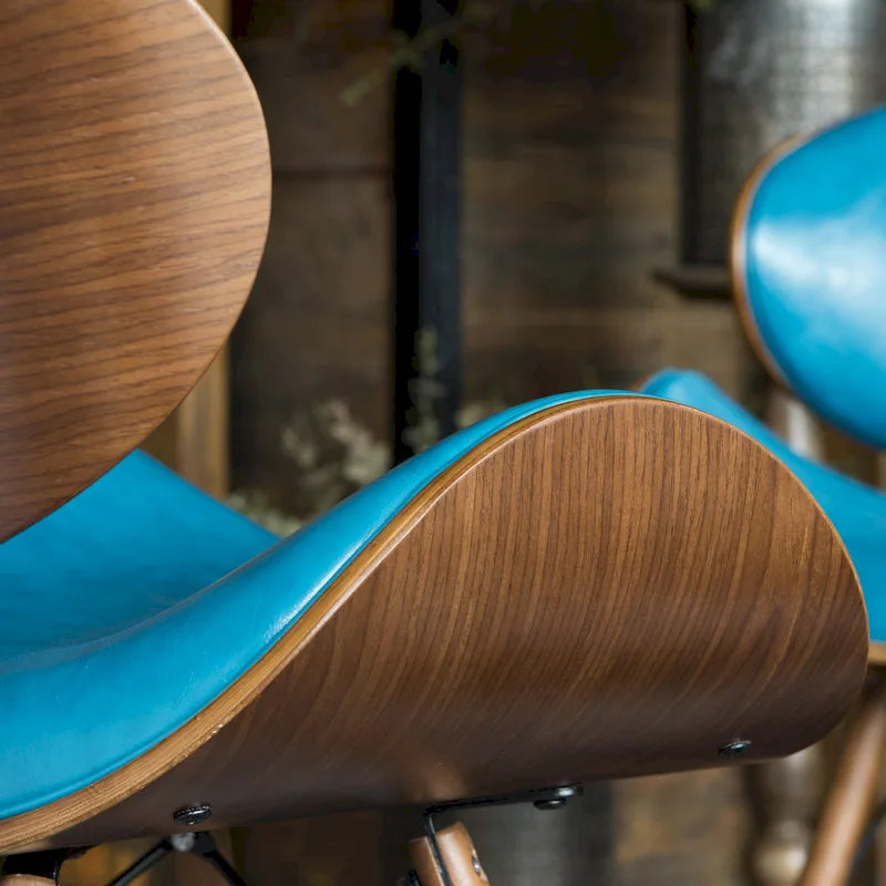 Corvus Madonna Mid-century Teal Accent Chair