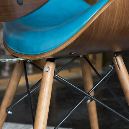 Corvus Madonna Mid-century Teal Accent Chair