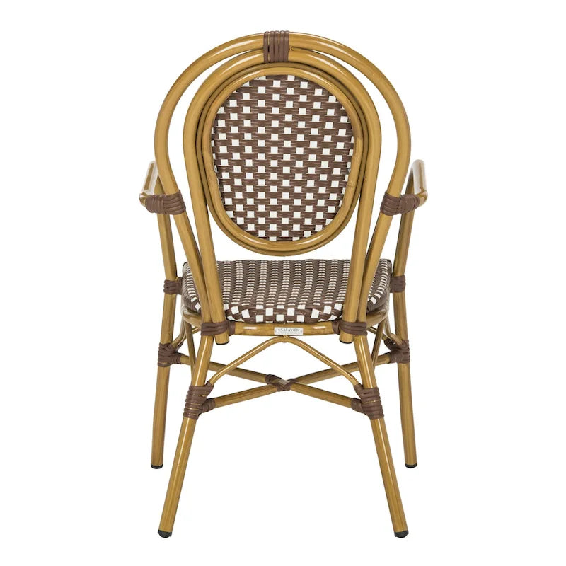 SAFAVIEH Rosen Parisian Bistro Stacking Grey Arm Chair (Set of 2) - 20W x 24D x 35H