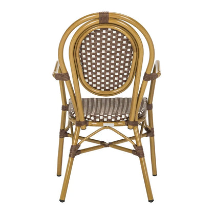 SAFAVIEH Rosen Parisian Bistro Stacking Grey Arm Chair (Set of 2) - 20W x 24D x 35H