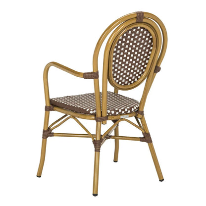 SAFAVIEH Rosen Parisian Bistro Stacking Grey Arm Chair (Set of 2) - 20W x 24D x 35H