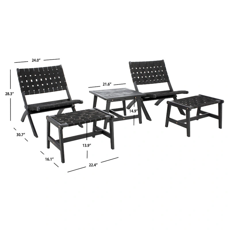 SAFAVIEH Outdoor Darryl Set - 24W x 31D x 28H