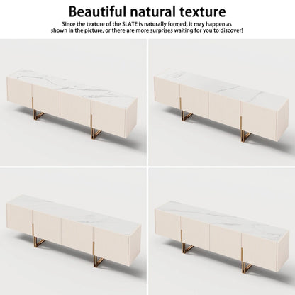 78.7  TV Stand, Entertainment Center with Faux Marble Top