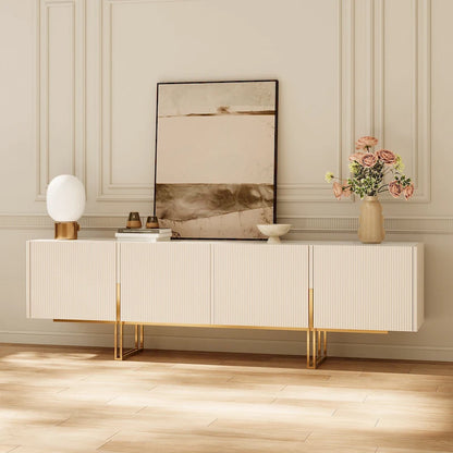 78.7  TV Stand, Entertainment Center with Faux Marble Top