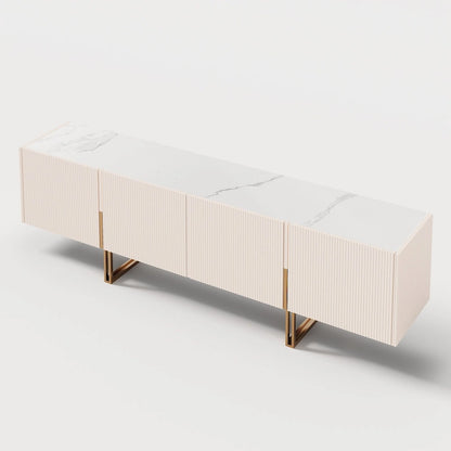 78.7  TV Stand, Entertainment Center with Faux Marble Top