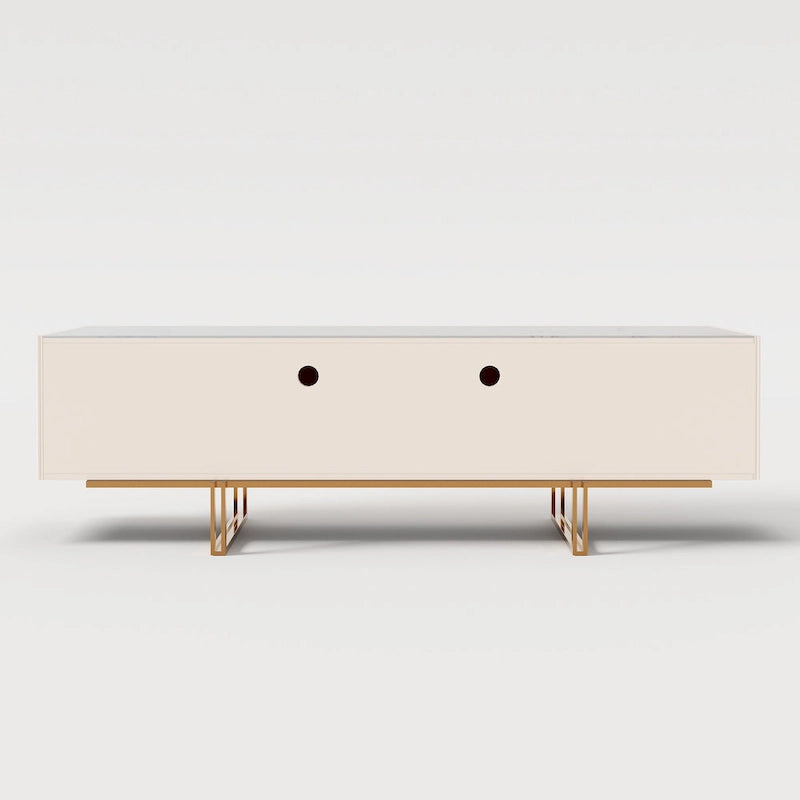 78.7  TV Stand, Entertainment Center with Faux Marble Top