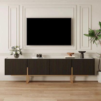 78.7  TV Stand, Entertainment Center with Faux Marble Top