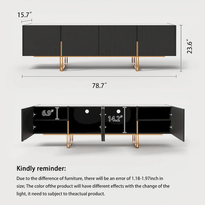 78.7  TV Stand, Entertainment Center with Faux Marble Top