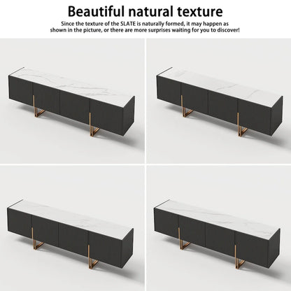 78.7  TV Stand, Entertainment Center with Faux Marble Top