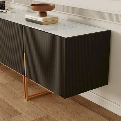 78.7  TV Stand, Entertainment Center with Faux Marble Top