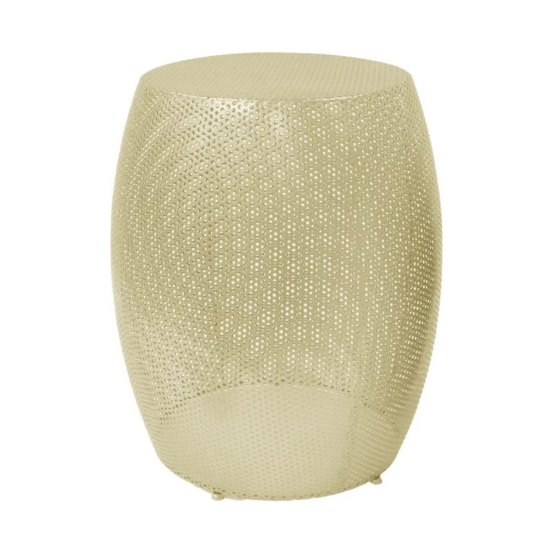 Christopher Knight Home Round Metal Hollow 2 PCS Side Table Set - 16.5  L x 16.5  W x 20.75  H