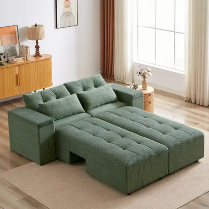 GDFStudio - Emerson Modular Corduroy 3-Seater Sofa with Storage and Customizable Design