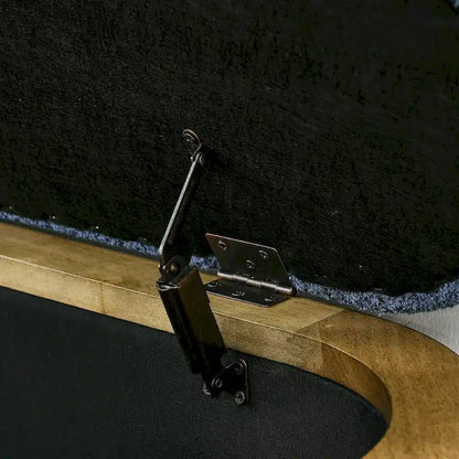 GDFStudio - Clara Upholstered Storage Ottoman Bench with Sturdy Oval Wood Legs