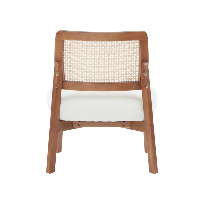 Christopher Knight Home -Alma (Set of 2) Modern Beige Lounge Chair with Woven Backrest, Sturdy Wooden Frame