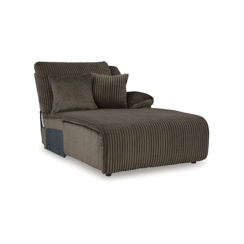 Signature Design by Ashley Top Tier Brown 6-Piece Reclining Sectional with Chaise - 147 W x 134 D x 41 H