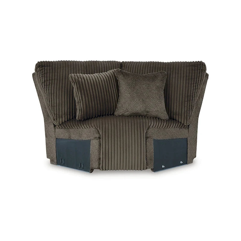 Signature Design by Ashley Top Tier Brown 6-Piece Reclining Sectional with Chaise - 147 W x 134 D x 41 H