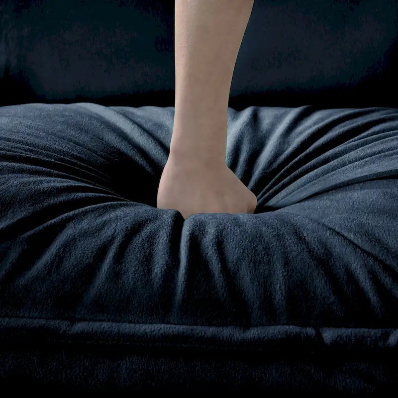 2-Piece 75.59  Chenille Cloud Loveseat Sofa Set with Deep Seat and 4 Pillows