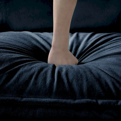 2-Piece 75.59  Chenille Cloud Loveseat Sofa Set with Deep Seat and 4 Pillows