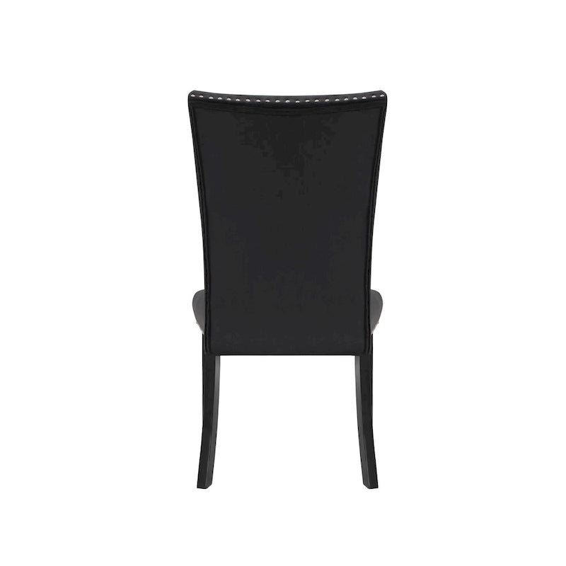 HomeRoots Set of Two Black Upholstered Velvet Dining Side Chairs - 20.25' X '40.75' X '27