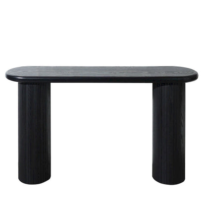 60  Wood Console Table with Ribbed Legs