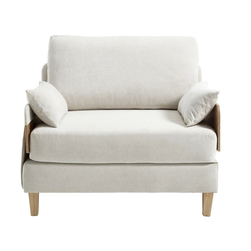 Chenille Upholstered 3-in-1 Convertible Sleeper Foldable Sofa Bed Recliner Chair with 3 Pillows