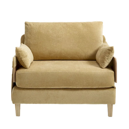 Chenille Upholstered 3-in-1 Convertible Sleeper Foldable Sofa Bed Recliner Chair with 3 Pillows