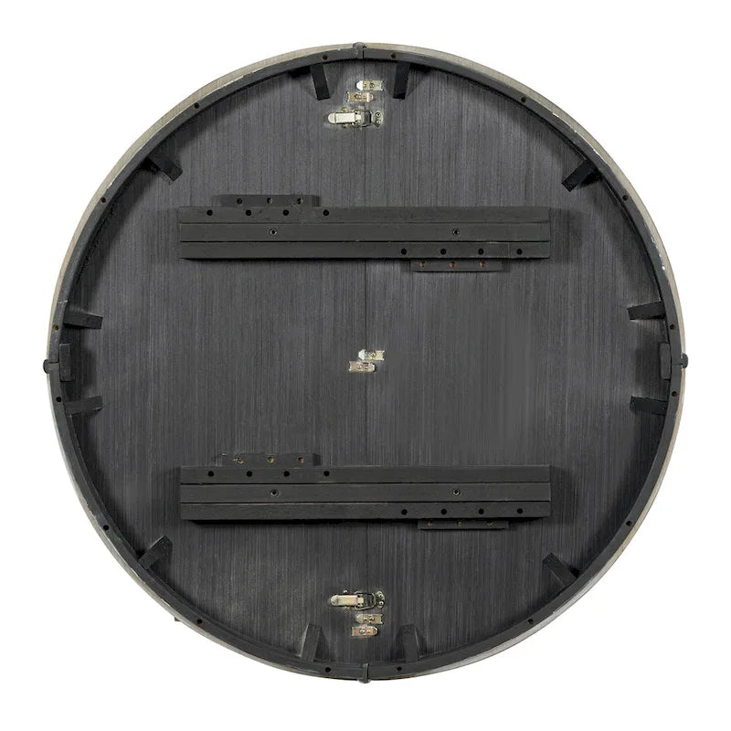 Rustic Farmhouse Dining Table and Chair Sets Extendable Round Table and Chair Sets with Adjustable Table Top for Dining Room