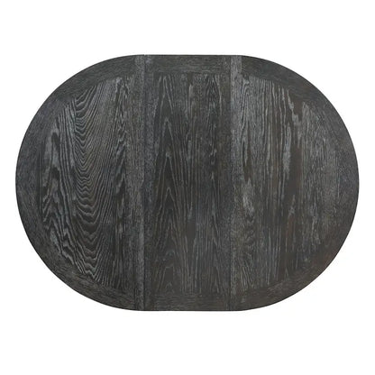 Rustic Farmhouse Dining Table and Chair Sets Extendable Round Table and Chair Sets with Adjustable Table Top for Dining Room