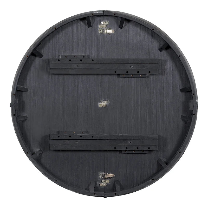 Rustic Farmhouse Dining Table and Chair Sets Extendable Round Table and Chair Sets with Adjustable Table Top for Dining Room