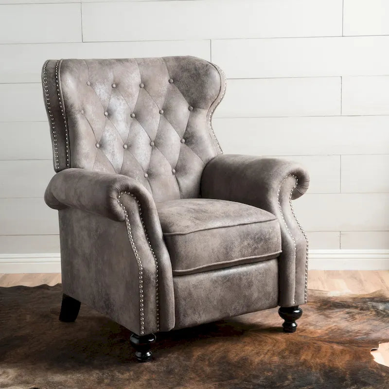 Roomfitters Accented Push Back Recliner Chair with Rolled Arms, Enjoy Cocooning Comfort