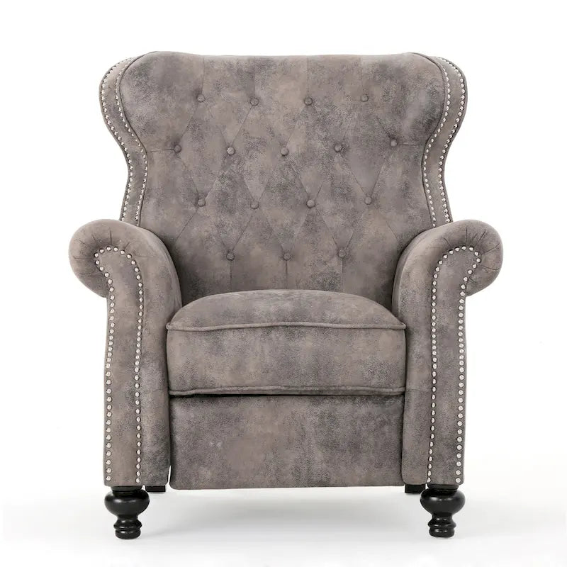Roomfitters Accented Push Back Recliner Chair with Rolled Arms, Enjoy Cocooning Comfort