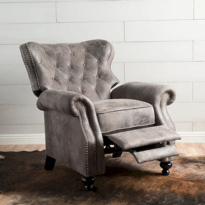 Roomfitters Accented Push Back Recliner Chair with Rolled Arms, Enjoy Cocooning Comfort